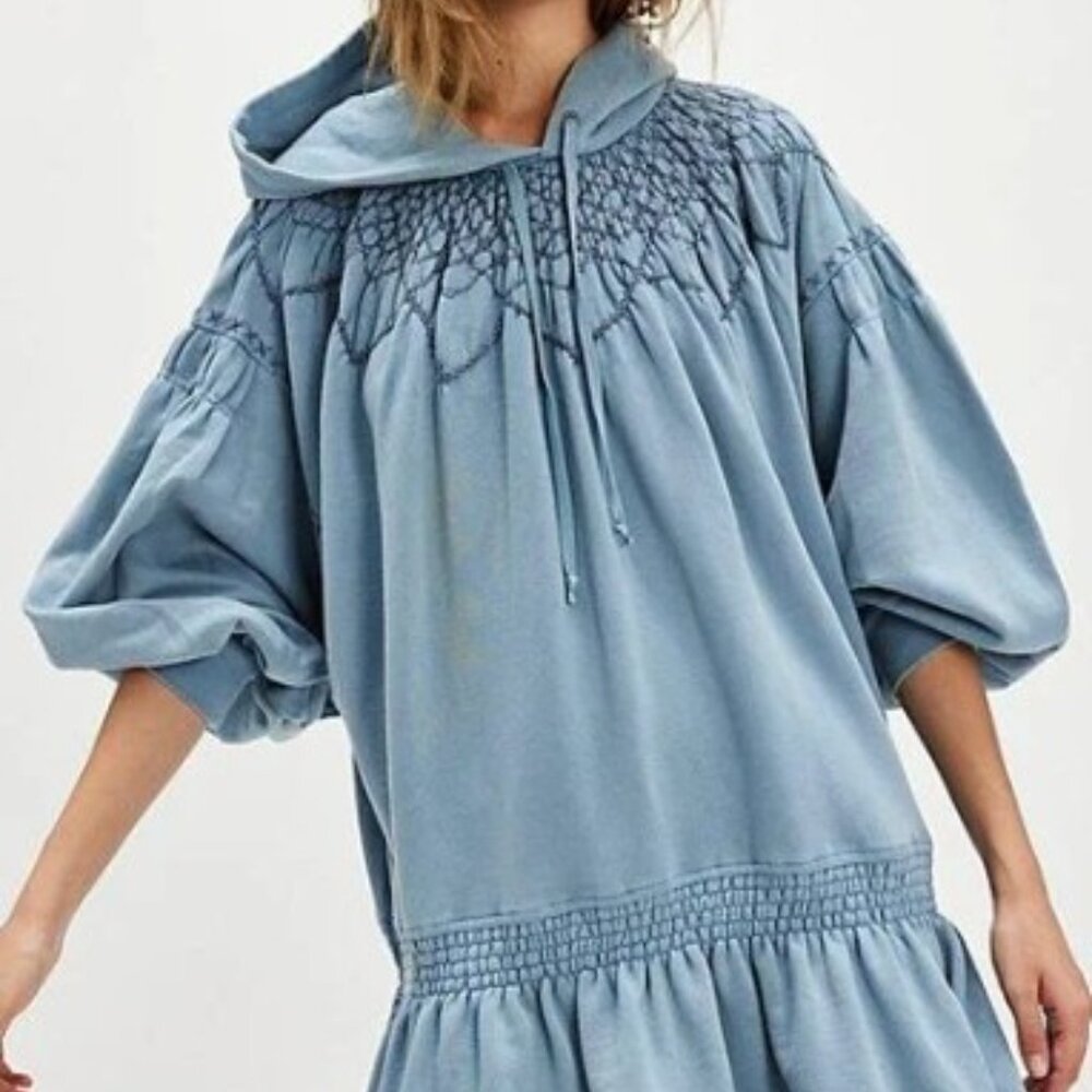 Free People Marty Smocked Mini Dress
